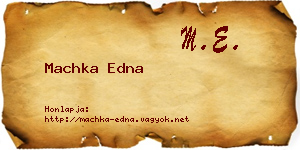 Machka Edna névjegykártya